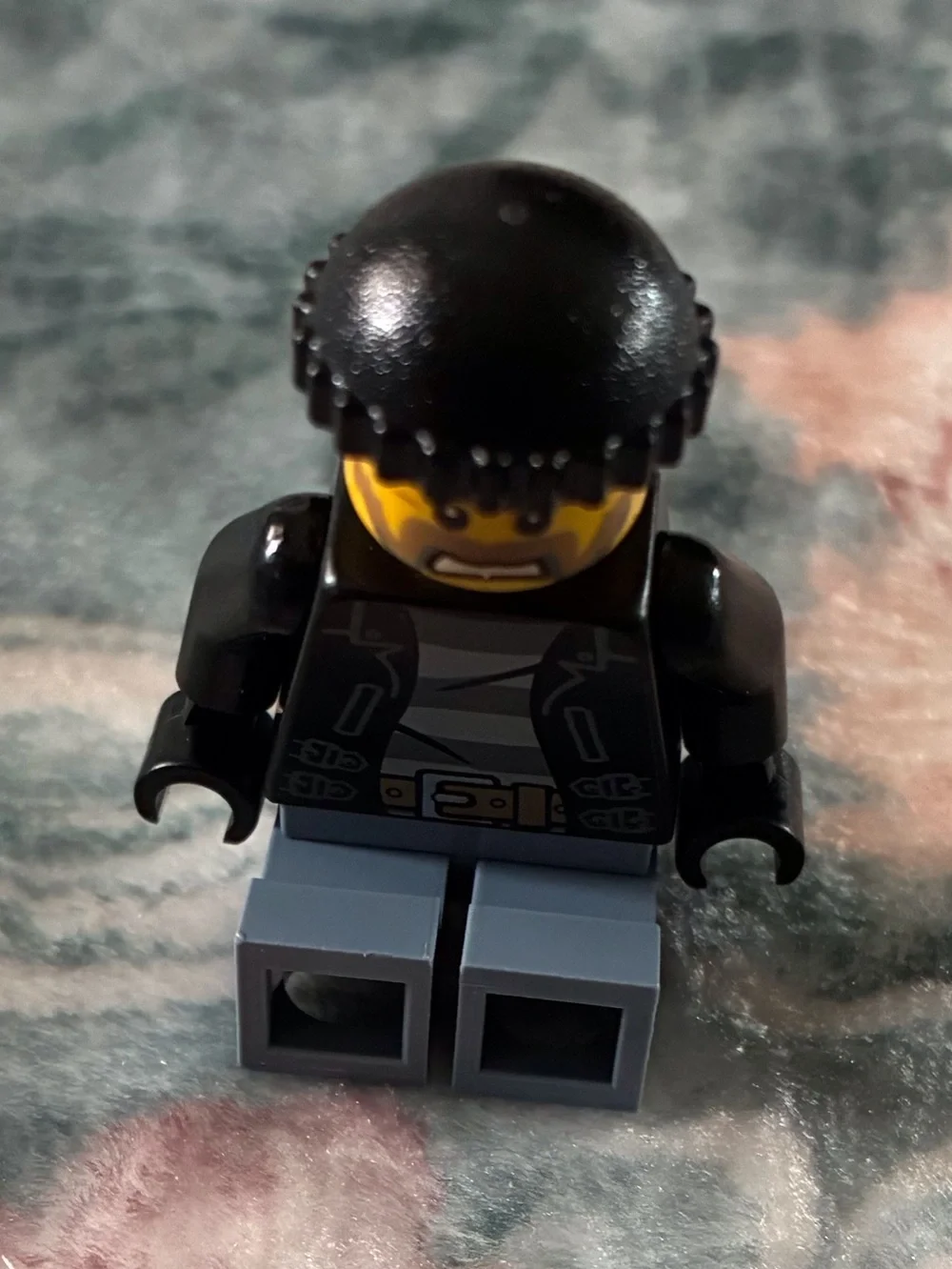 Yellow-Head LEGO-Style Minifigure with Black Beanie & Jacket